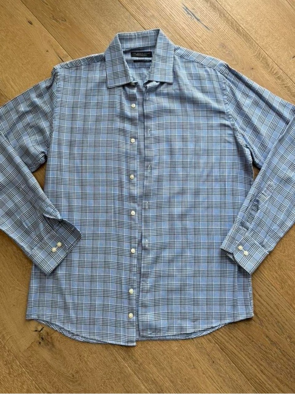 “The Men's Store” Bloomingdale’s Dress Shirt | Plaid Blue | Size Medium